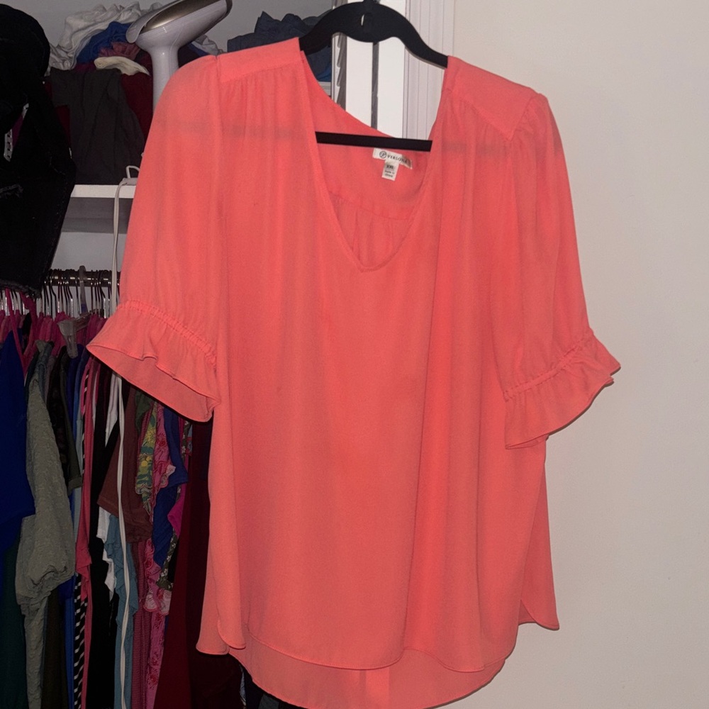 Coral blouse